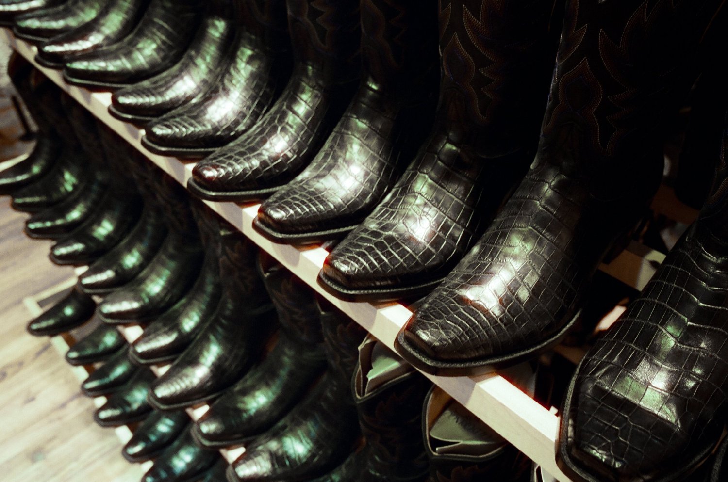 Rows of cowboy boots, New Mexico